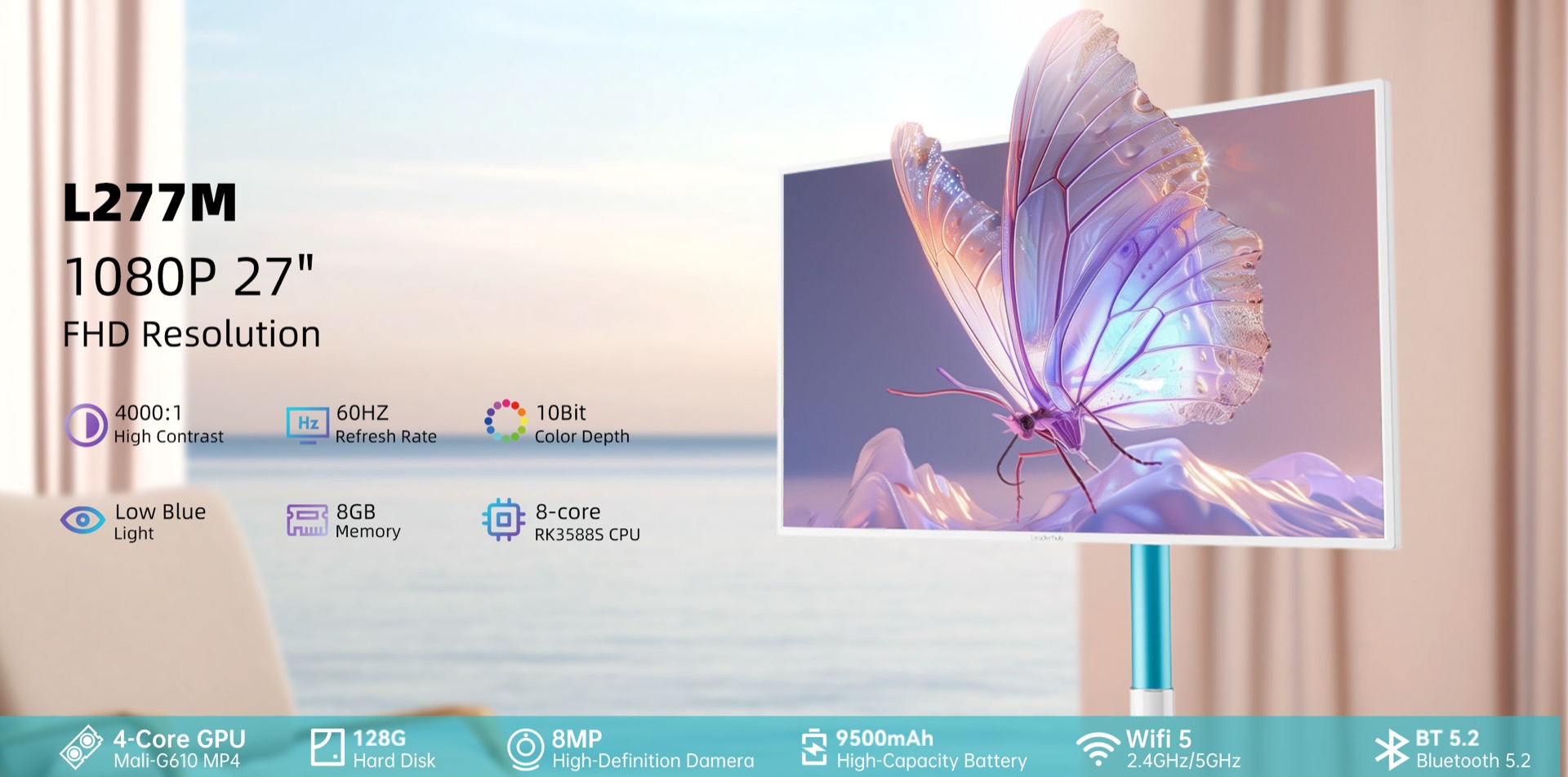 LeaderHub L277M — 27″ Rotating Smart Screen