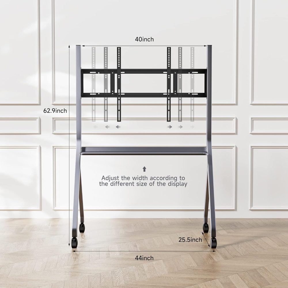 leaderhub Smart Board Stand for 55"- 86'' Smart Whiteboard, Electronic Whiteboard, Four Lockable Wheels for Smart Board for Classroom - Image 4