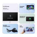 Leaderhub 4G+128G 32inch L32S Android Portable Monitor Touch tv Live Smart Screen, Portable Rotate Rotating Display on Wheels with Stand Rolling