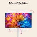 Leaderhub L32S 4G+128G 32inch Android Portable Monitor Touch tv Live Smart Screen, Portable Rotate Rotating Display on Wheels with Stand Rolling