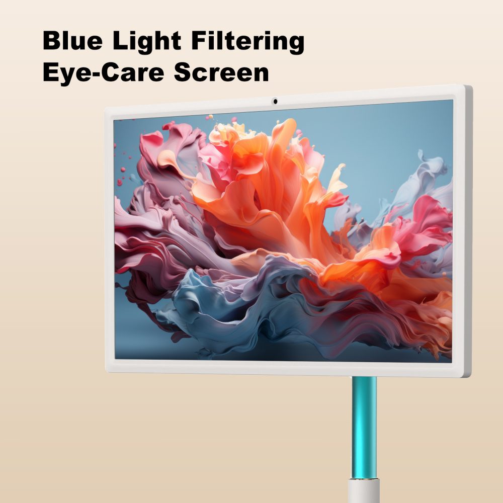 Leaderhub L27M 27" 8G+128G Live Smart Screen - Portable Rotating Touch Monitor w/Wheels, Android TV, Battery-Powered Mobile Stand for Camping, Kitchen & Outdoor Use - Image 2