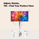 Leaderhub L27M 27" 8G+128G Live Smart Screen - Portable Rotating Touch Monitor w/Wheels, Android TV, Battery-Powered Mobile Stand for Camping, Kitchen & Outdoor Use