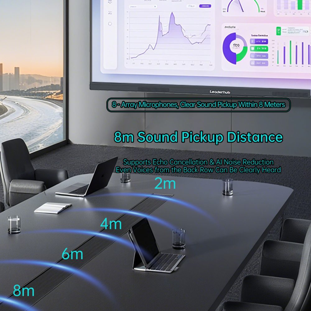 Leaderhub HM 65 inch Hybrid Conference Displays Interactive Flat Panel Touch Screen Digital Board For Classroom Conference ​Meeting Room Smart Board For Teaching Smart Whiteboard - Image 6