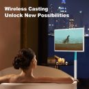 Leaderhub L27M 27" 8G+128G Live Smart Screen - Portable Rotating Touch Monitor w/Wheels, Android TV, Battery-Powered Mobile Stand for Camping, Kitchen & Outdoor Use