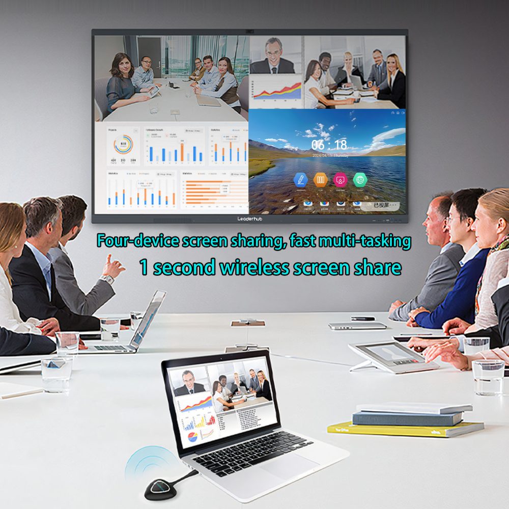 Leaderhub HM 65 inch Hybrid Conference Displays Interactive Flat Panel Touch Screen Digital Board For Classroom Conference ​Meeting Room Smart Board For Teaching Smart Whiteboard - Image 9
