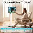 Leaderhub L27M 27" 8G+128G Live Smart Screen - Portable Rotating Touch Monitor w/Wheels, Android TV, Battery-Powered Mobile Stand for Camping, Kitchen & Outdoor Use