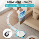 Leaderhub L27M 27" 8G+128G Live Smart Screen - Portable Rotating Touch Monitor w/Wheels, Android TV, Battery-Powered Mobile Stand for Camping, Kitchen & Outdoor Use