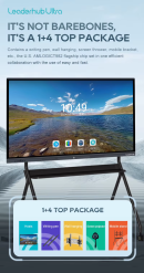 Leaderhub L65ZM 65 Inch 4K UHD Screen Android 14 Smart Whiteboards Interactive Board for School Classroom