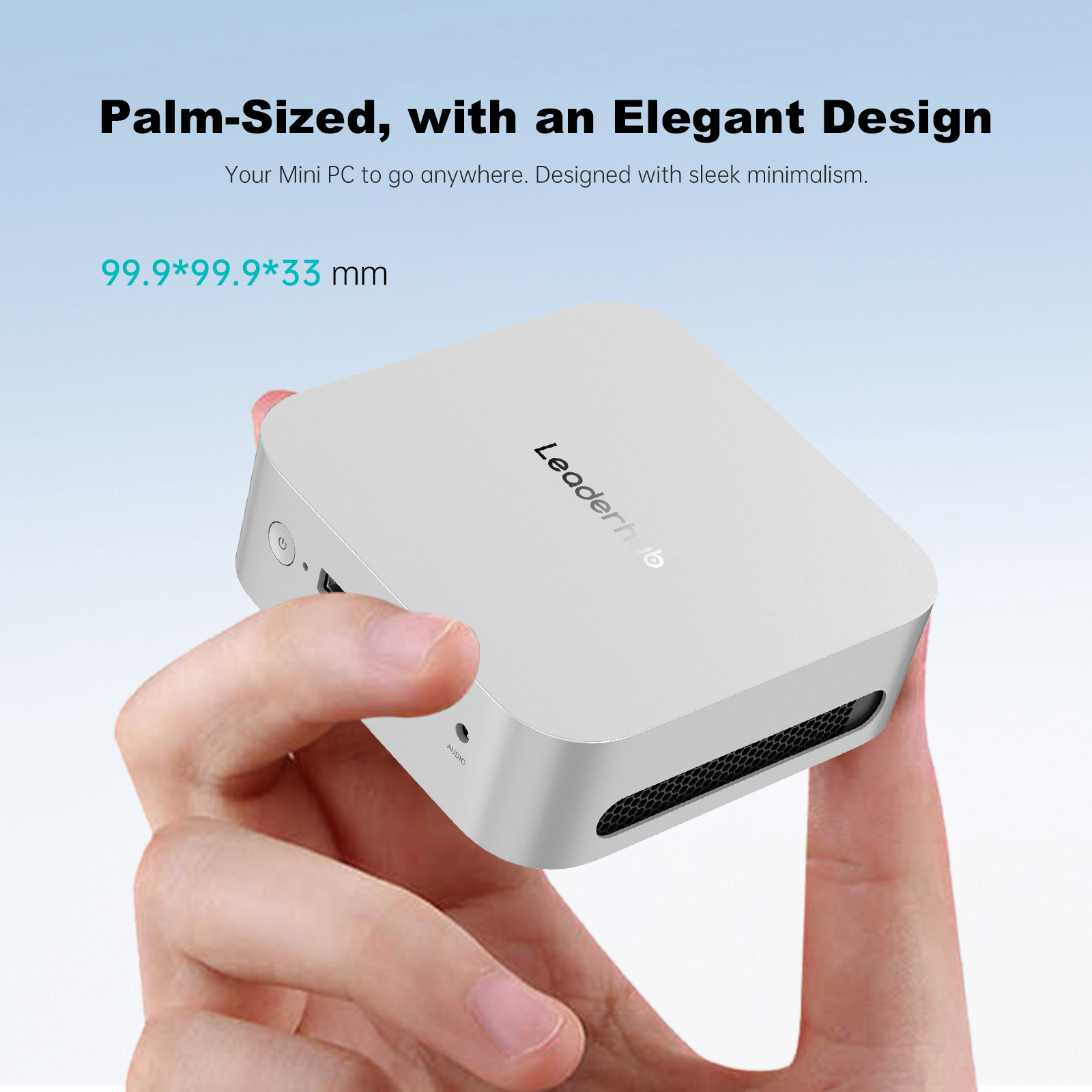 Leaderhub LP1C MINI PC Alder Lake-N N100 3.4Ghz 16GB RAM Sata*1 512G (Expandable up to 2T) Dual Display/WiFi 6/BT, Desktop Computer for Business,School,Office - Image 4