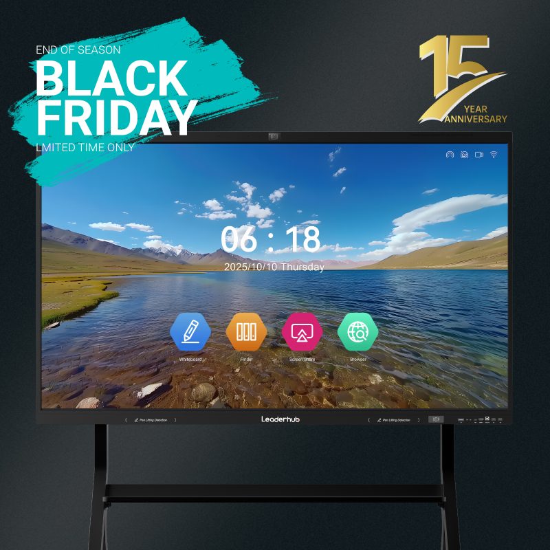 Leaderhub L75HPRO L86HPRO 75/86Inch High Configuration 4K Display 8+128GB Interactive Whiteboard for School Teaching and Convention Room