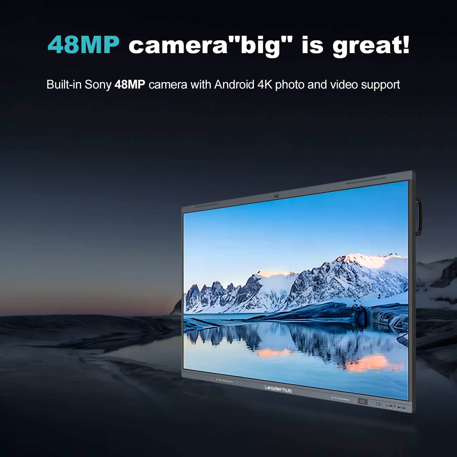 Leaderhub L75HPRO L86HPRO 75/86Inch High Configuration 4K Display 8+128GB Interactive Whiteboard for School Teaching and Convention Room - Image 3