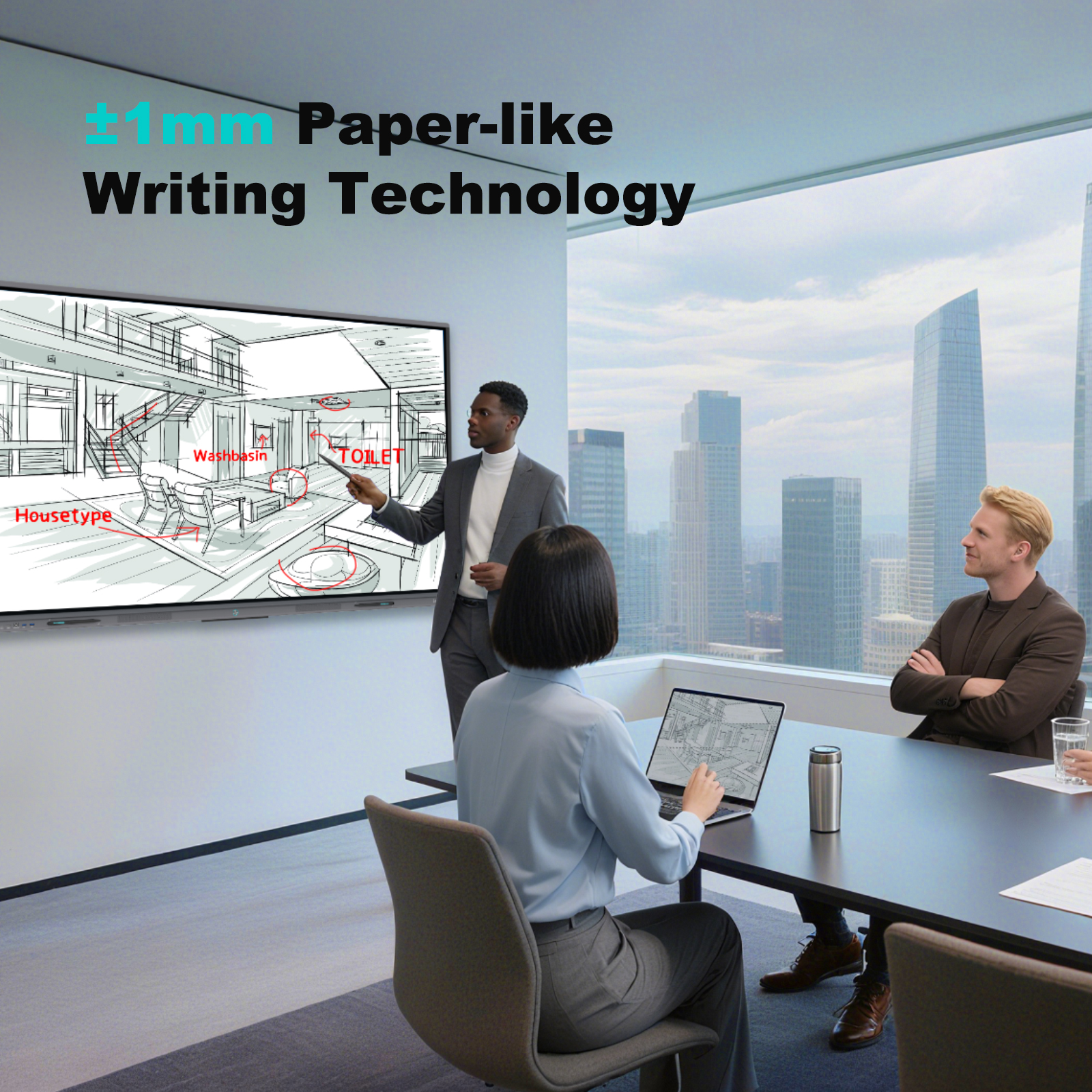 Leaderhub L65ZM L75ZM L86ZM 4K UHD Screen Android 14 Smart Whiteboards Interactive Board for School Classroom - Image 3