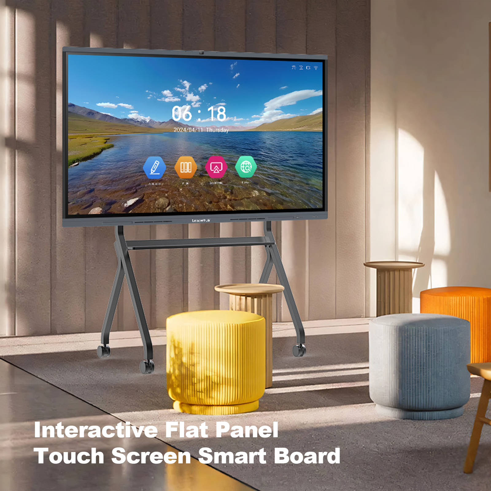 Leaderhub L65H L75H L86H L98H L110H 4K UHD Interactive Whiteboards Conference Flat Panel for Teaching/meetings - Image 4