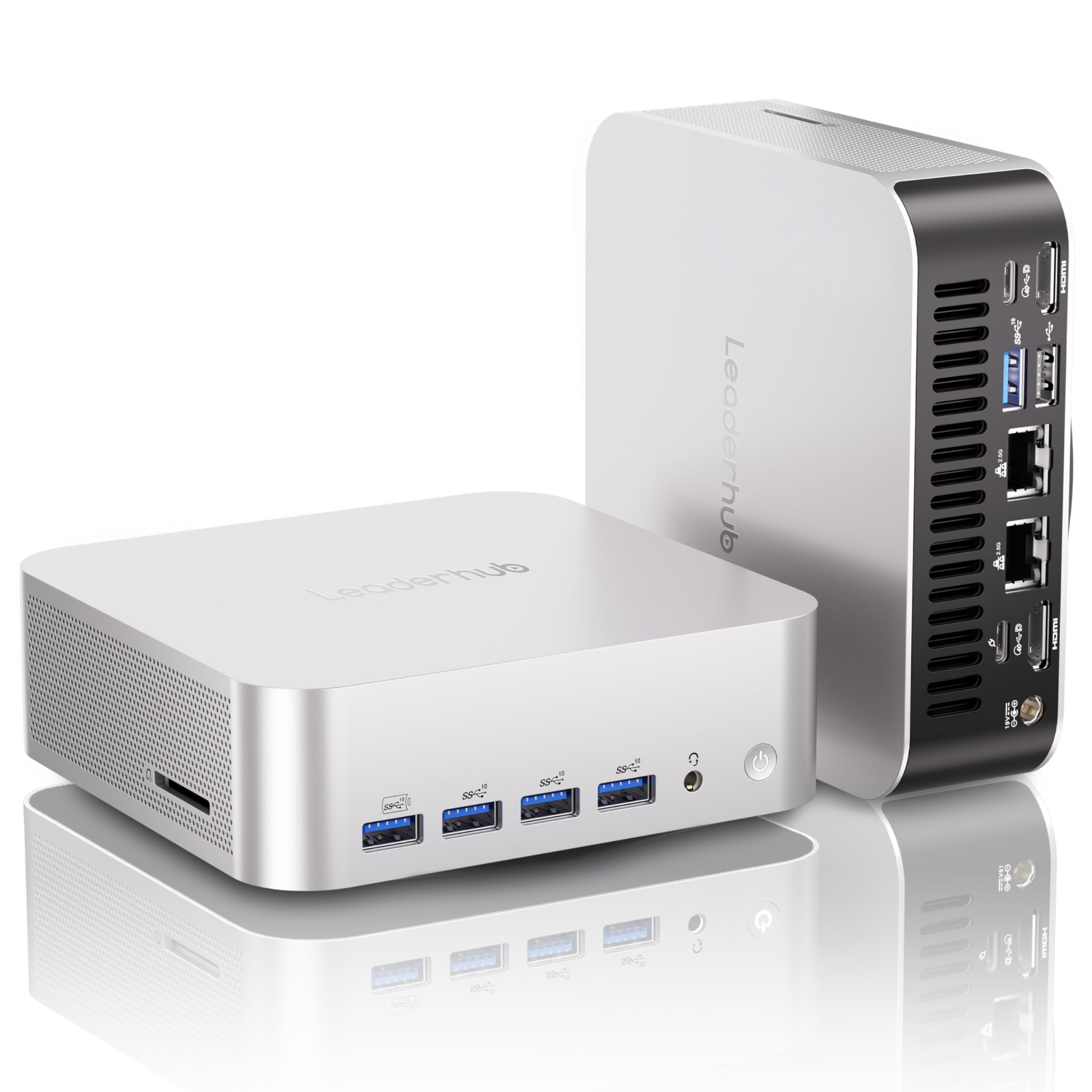 2026 leaderhub A6 Mini PC AMD R7-6800U DDR5 32GB UP TO64G 1T SSD NVMe SSD, Mini Computers, USB 4.0, WiFi 6e, BT5.2, RJ45*2 2.5G/ 4K Triple Display Desktop PC