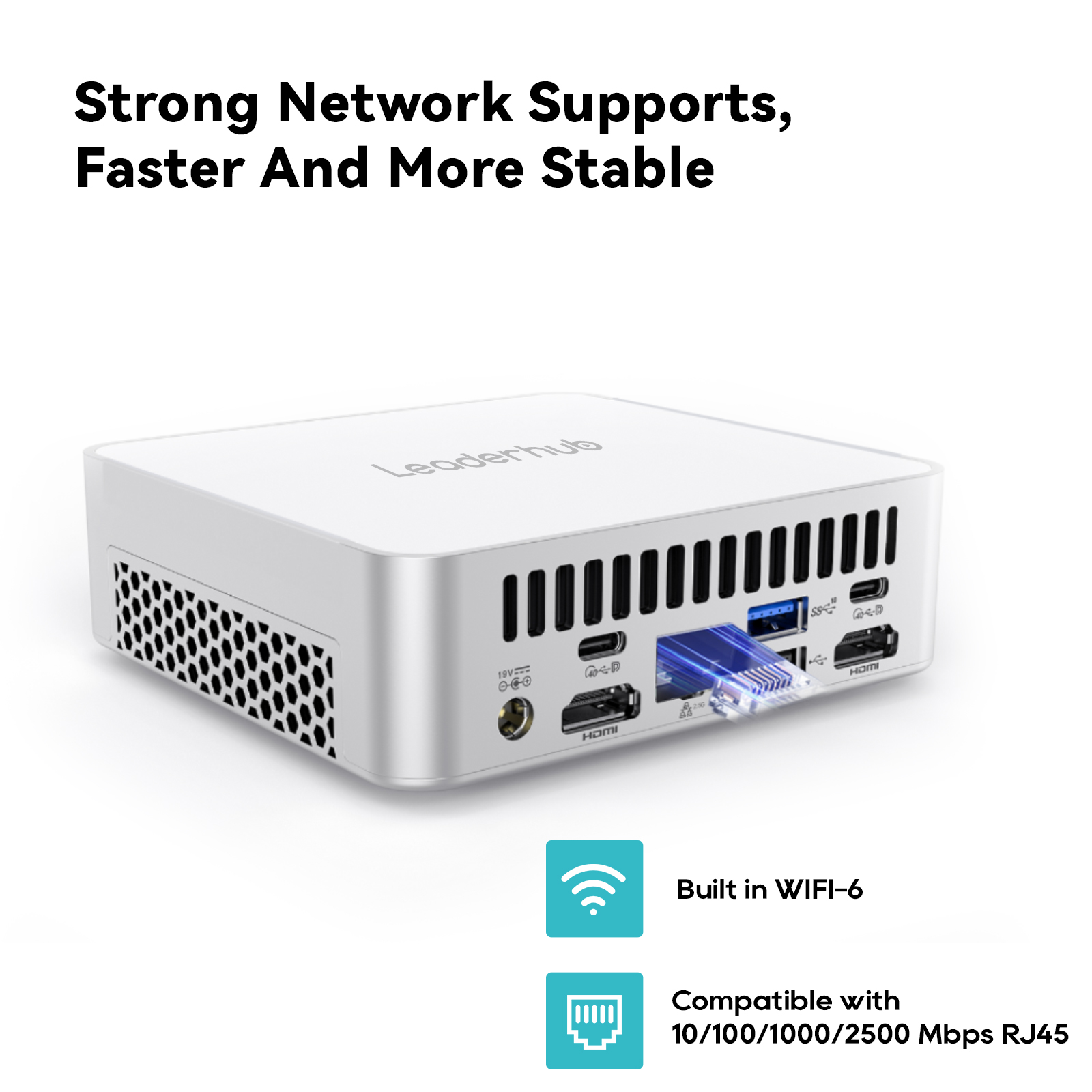 2026 leaderhub LP9 Mini PC Intel Core 13th Raptor Lake,i9-13900H 32GB UP To 64GB DDR4 2T SSD M.2 NVMe SSD, Mini Computers, USB 4.0, WiFi 6e, BT5.2, RJ45 2.5G/ 4K Triple Display Desktop PC - Image 7