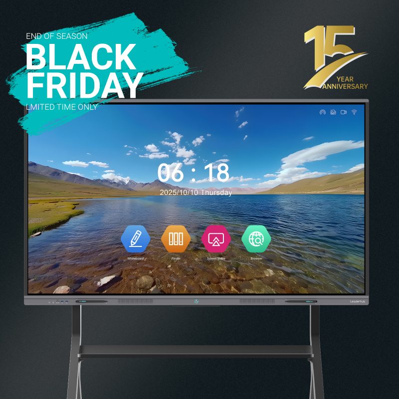 Leaderhub L65HM L75HM L86HM Hybrid Conference Displays Interactive Flat Panel Touch Screen Digital Board For Classroom Conference ​Meeting Room Smart Board For Teaching Smart Whiteboard