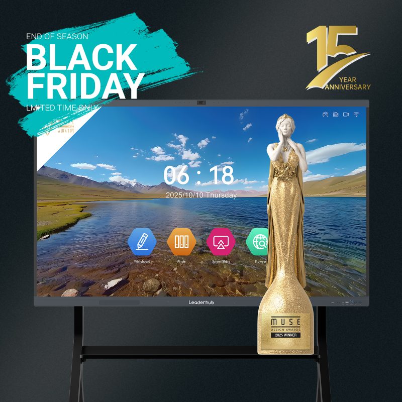 Leaderhub L65HM L75HM L86HM Hybrid Conference Displays Interactive Flat Panel Touch Screen Digital Board For Classroom Conference ​Meeting Room Smart Board For Teaching Smart Whiteboard