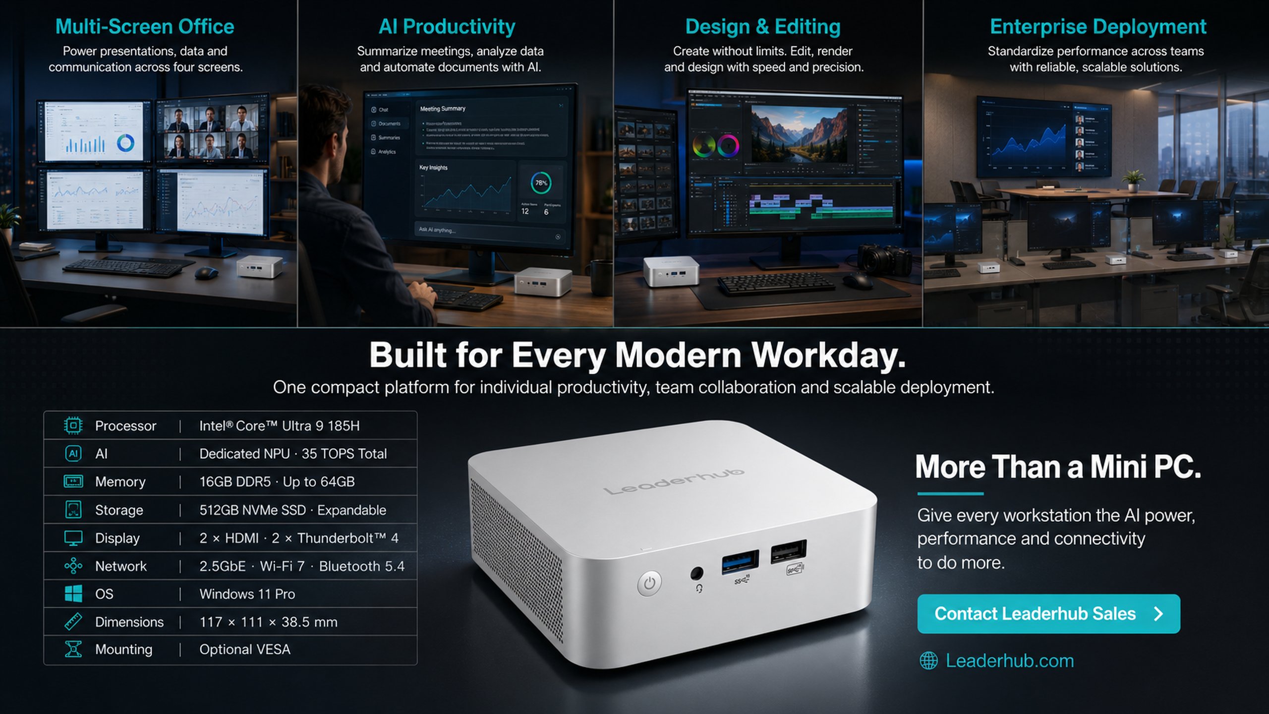 Built for every modern workday — full P9 specification summary