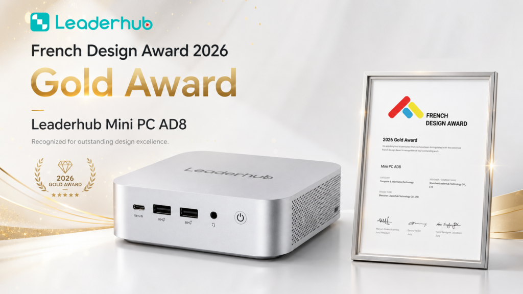 Leaderhub Mini PC AD8 Series Wins Gold at French Design Award 2026