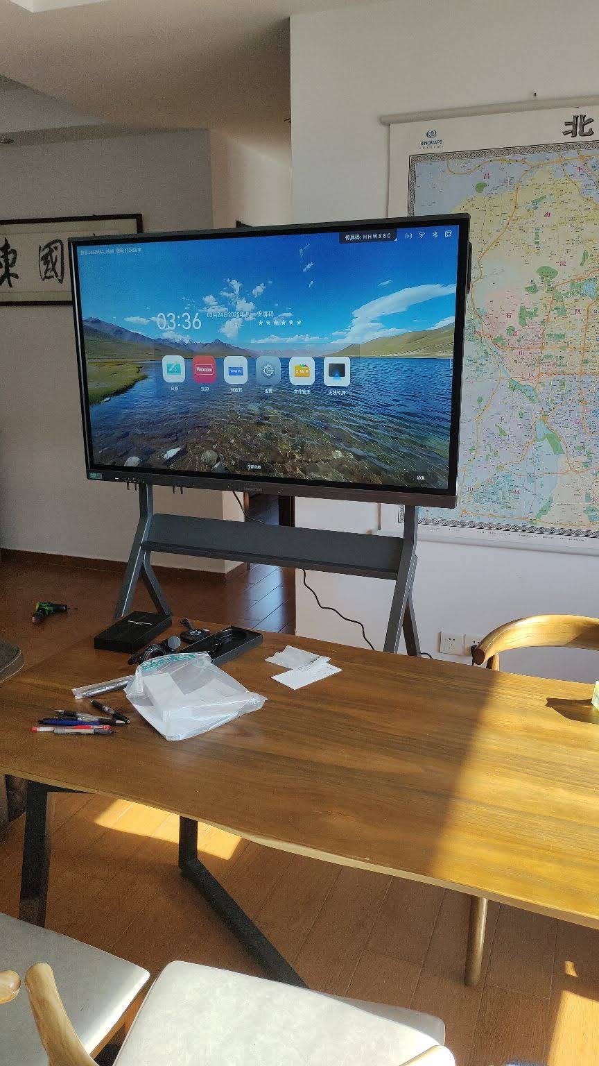 Smart board interactive whiteboard used for classroom collaboration