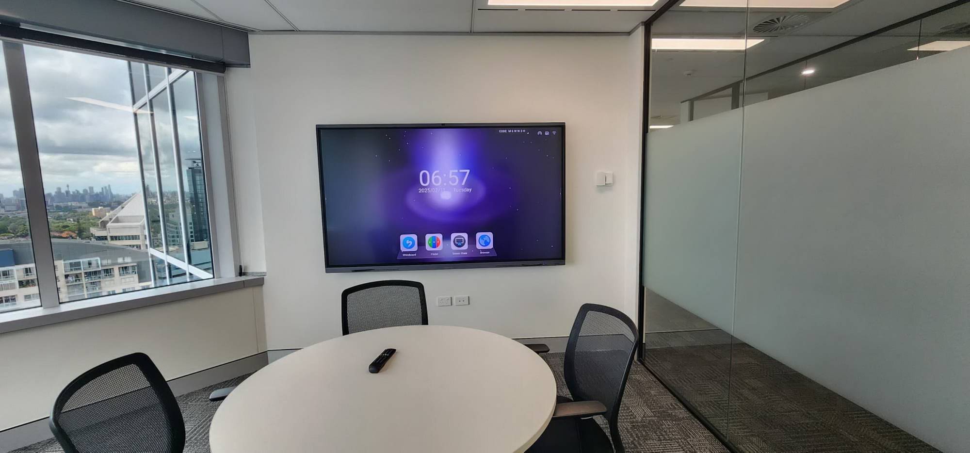 Professional installing smart board connections