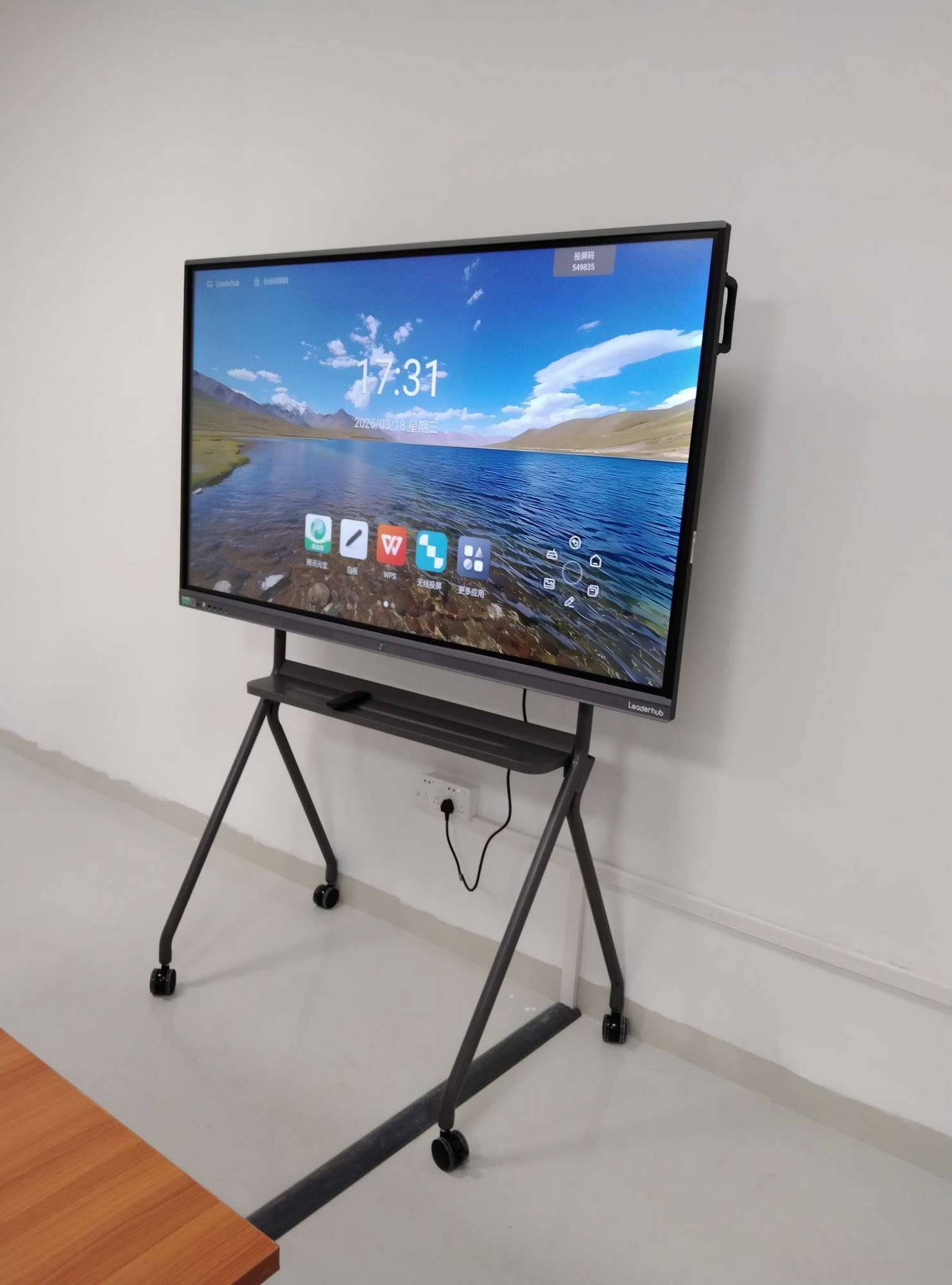 Professional cleaning smart board screen before calibration