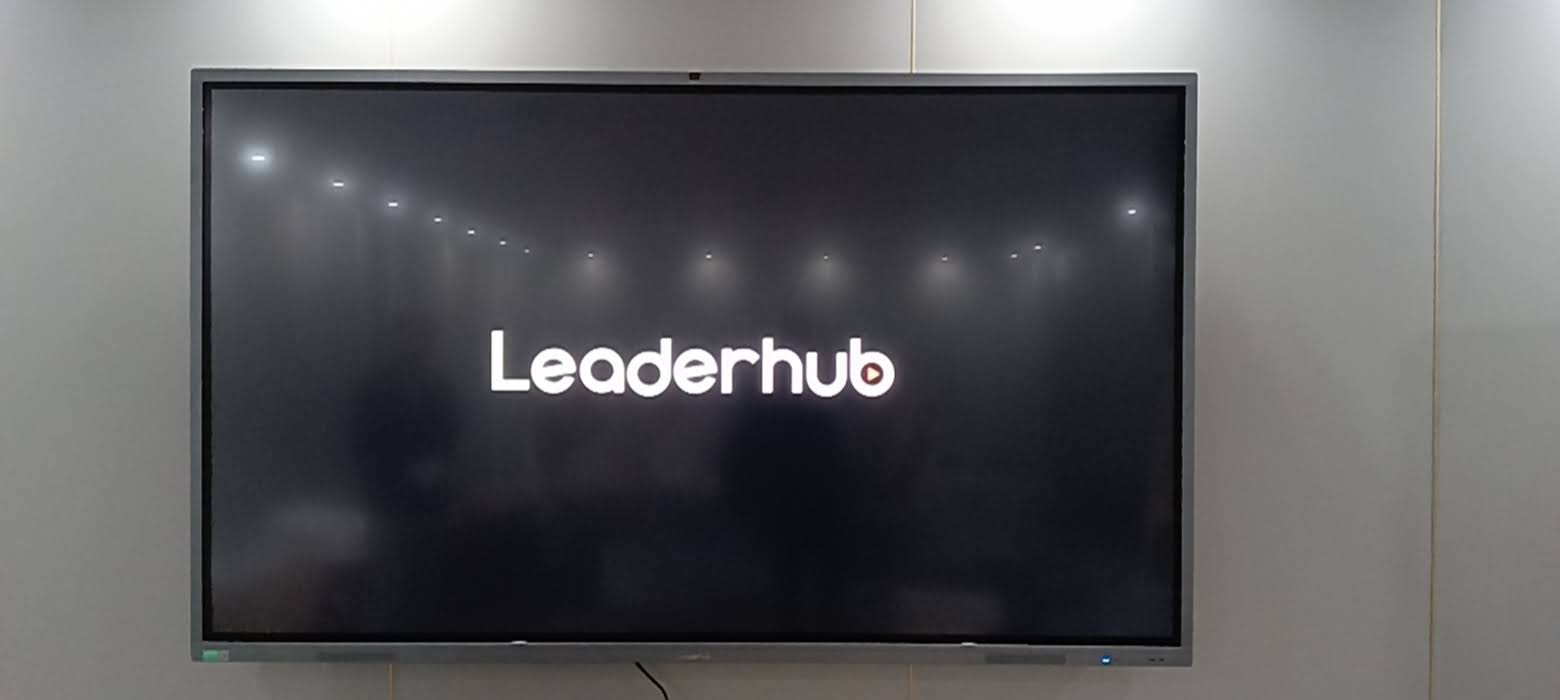 Interactive smart board setup on a large display