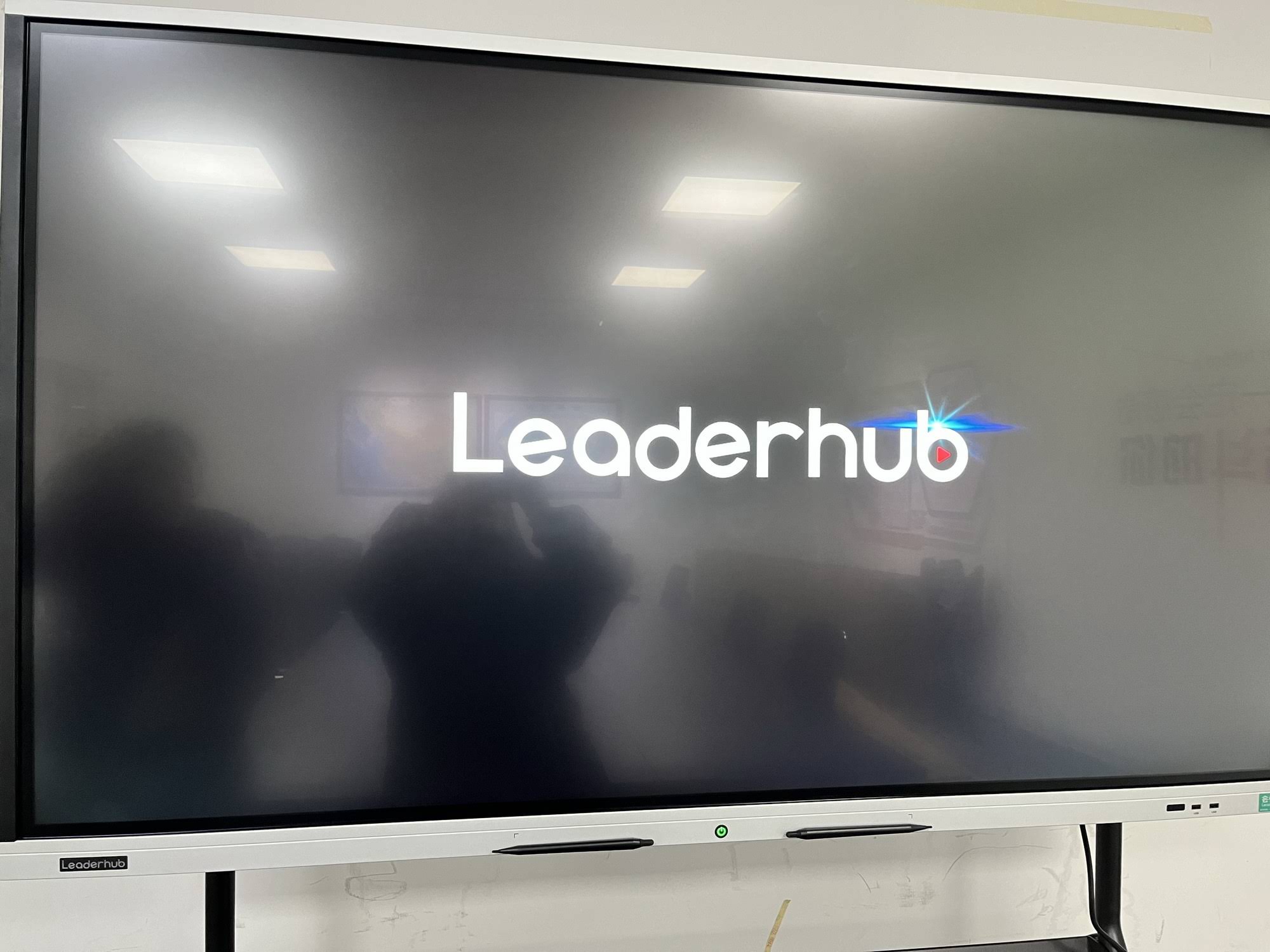 Smart board connection setup with laptop and cables