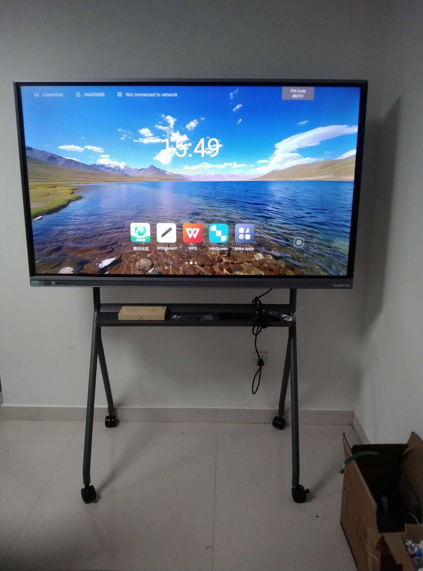 Smart board being used for business collaboration and presentations