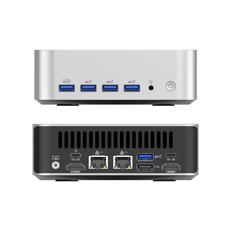2026 leaderhub A6 Mini PC 2.5G/ 4K Display Four-screen display AMD R7-6800U DDR5 32GB UP TO64G 1T SSD NVMe SSD, Mini Computers, USB 4.0, WiFi 6e, BT5.2, RJ45*2 Desktop PC