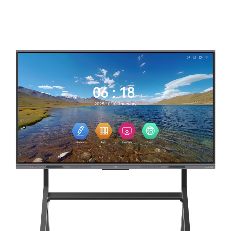 Leaderhub L65ZM L75ZM L86ZM 4K UHD Screen Android 14 Smart Whiteboards Interactive Board for School Classroom