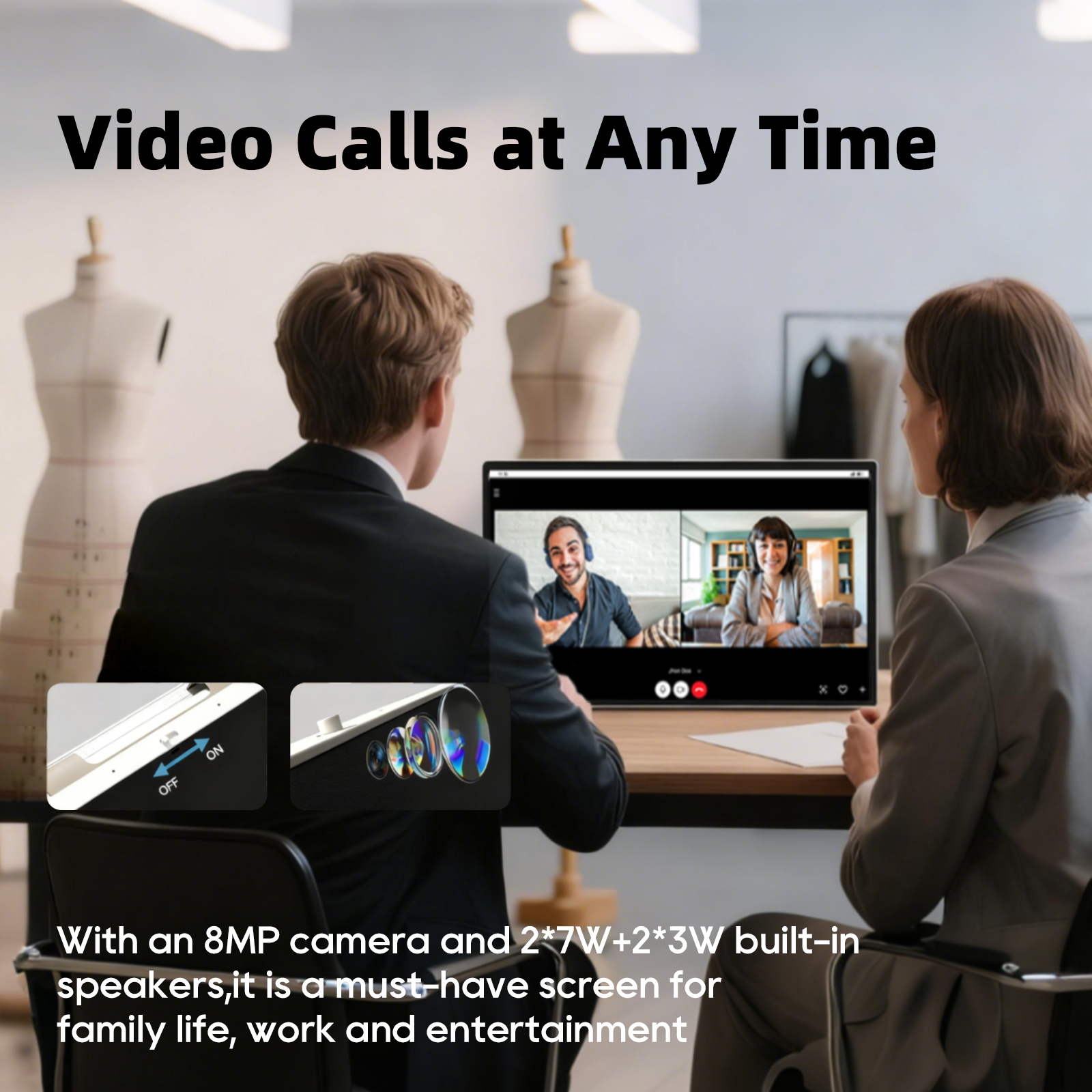 Leaderhub U24M Portable Smart Screen 24.5inch 8GB RAM 128GB ROM 800W 4K Camera Wifi Bluetooth - Image 4